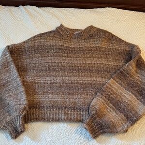 Urban Outfitters Marled Brown Crewneck Sweater